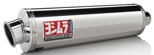 YOSHIMURA Street RS-3 bolt-on exhaust system with stainless steel and aluminum components for motorcycle performance.