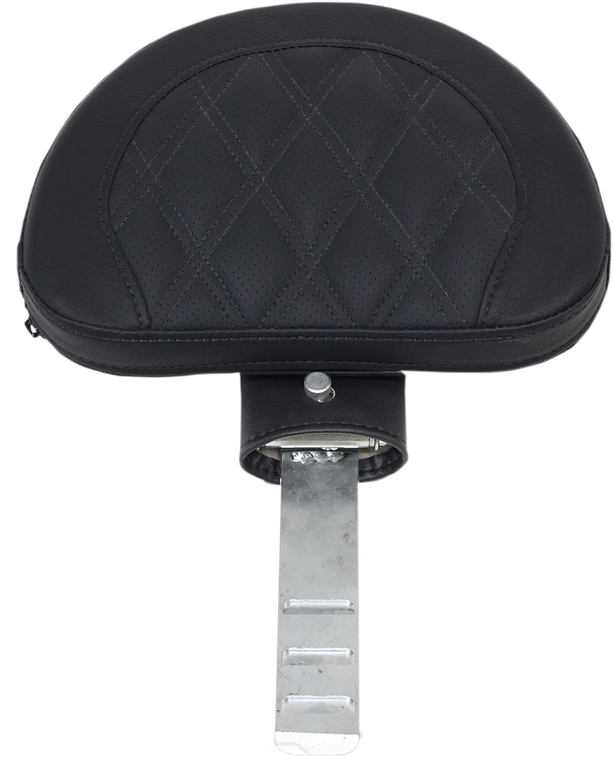 SADDLEMEN Lattice Stitched Driver Backrest for seats, featuring detailed stitching and supportive design, by Bill's Exhausts.