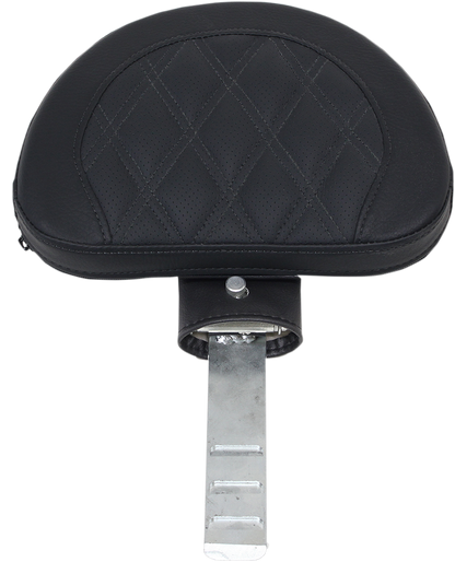 SADDLEMEN Lattice Stitched Driver Backrest for seats, featuring detailed stitching and supportive design, by Bill's Exhausts.