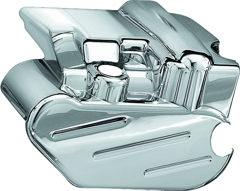 Chrome Kuryakyn rear caliper cover for Suzuki M109R motorcycle, 2006-2017, with sleek, polished finish and detailed branding.