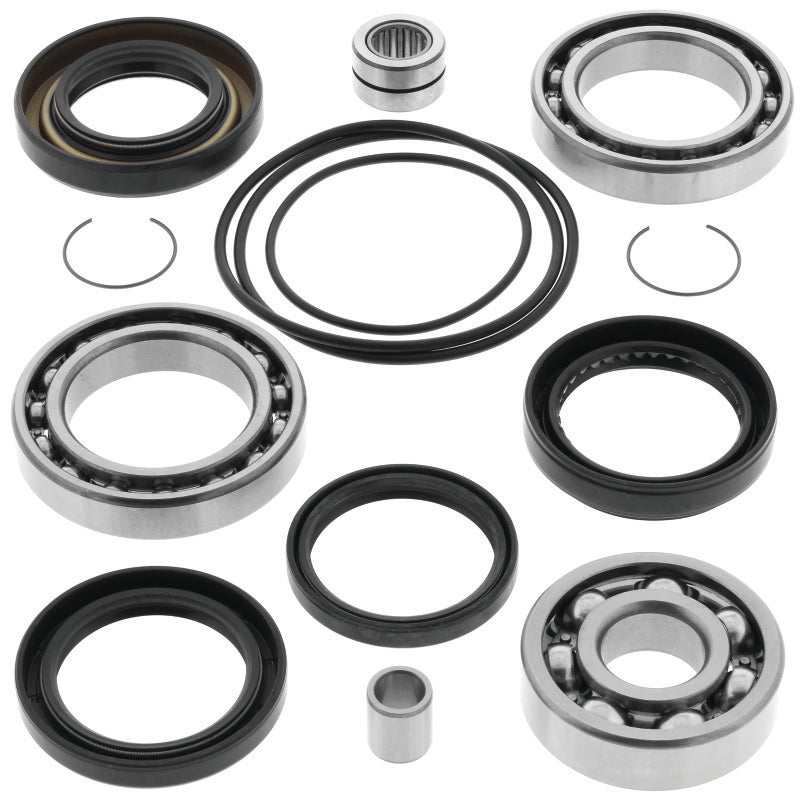 QuadBoss rear differential bearing and seal kit for Honda TRX300 FourTrax (1988-1993), showing components in a sealed package.