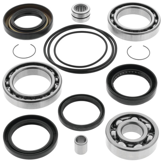 QuadBoss rear differential bearing and seal kit for Honda TRX300 FourTrax (1988-1993), showing components in a sealed package.