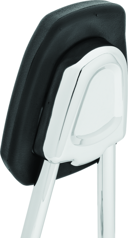Kuryakyn Sissy Bar for Indian Scout in chrome with durable steel backrest and cushioned pad for added comfort and style