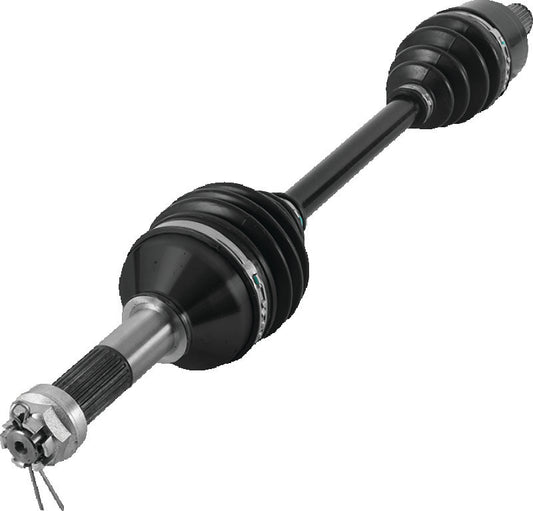 QuadBoss replacement rear left axle for Kawasaki KVF750/650 Brute Force 4x4i ATV, showing the axle and its connection points.