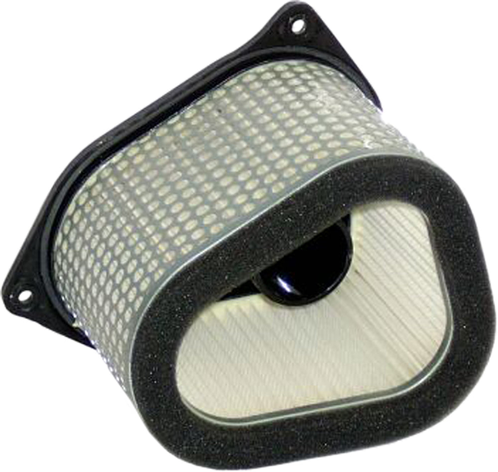 HIFLOFILTRO HFA3906 air filter for high-performance engines, showing the cylindrical filter element with pleated filtering material.