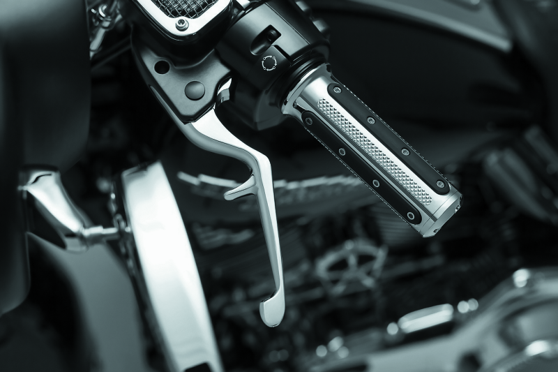 Kuryakyn Trigger Lever Set for Harley Davidson Touring bikes, chrome finish, includes clutch and brake levers, compatible 2017-2020