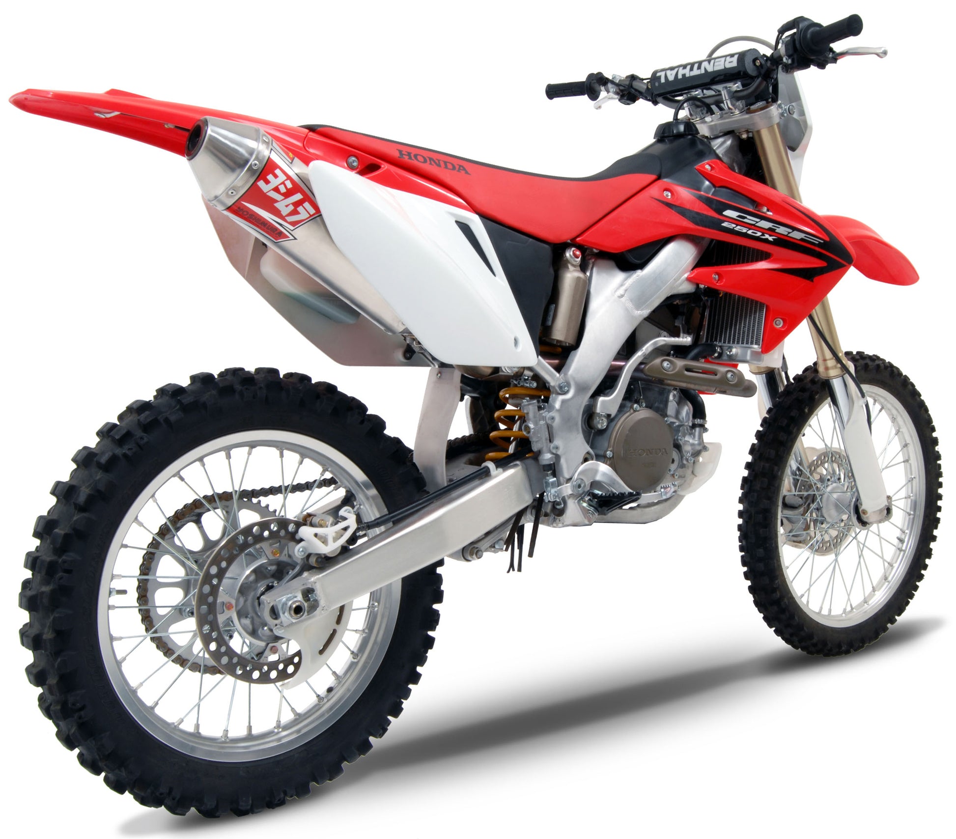 YOSHIMURA RS 2 UTV exhaust system with header, canister, and end cap featuring metallic finish and branding details.