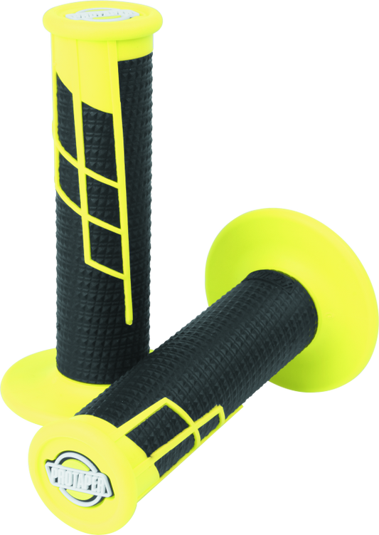 ProTaper, ProTaper Clamp-On 1/2 Waffle Grip - Neon Yellow/Black for Honda CRF Models