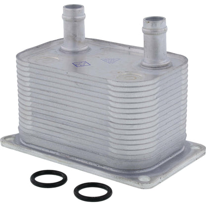 ALL BALLS oil cooler for Polaris engines, OEM replacement part, shown with cooling fins and mounting brackets.