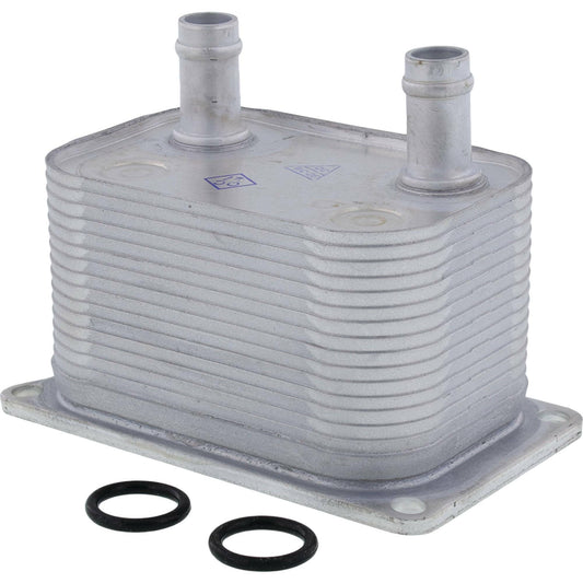 ALL BALLS oil cooler for Polaris engines, OEM replacement part, shown with cooling fins and mounting brackets.