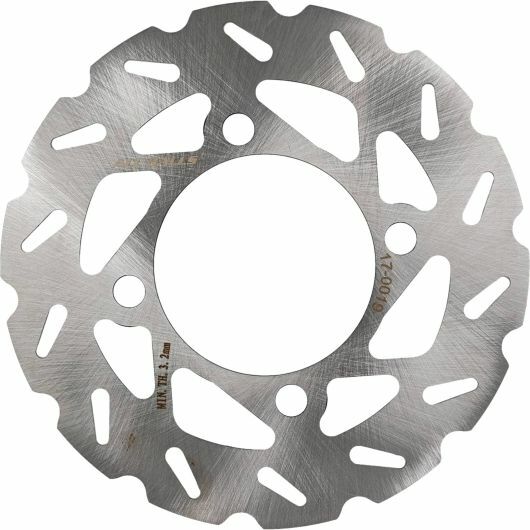 ALL BALLS 18-0019 brake rotor made of 420 stainless steel, precision ground and hardened for improved braking performance.