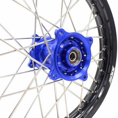 KKE 19 & 16 Spoked Kid's Wheels Rims Set for Kawasaki KX80 KX85 Blue - Howling Moto