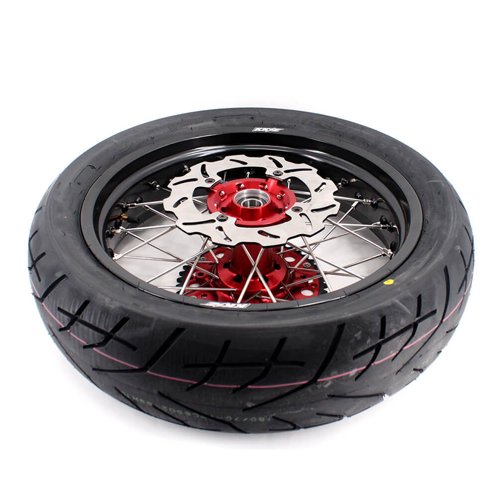 KKE 3.5 & 4.25 Supermoto Tires Rims Fit For HONDA CRF250X CRF450X 2005-2018 - Howling Moto