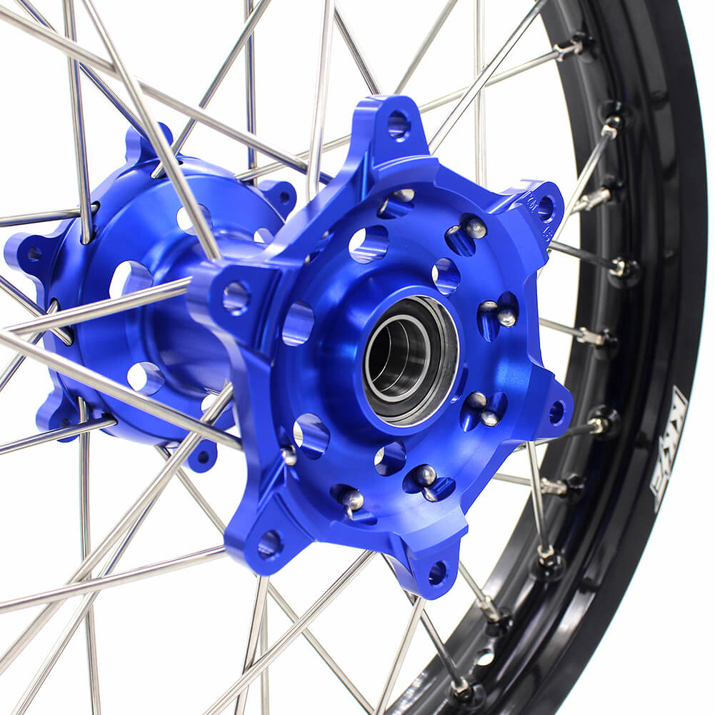 KKE 21 & 18 Enduro Wheels for YAMAHA WR250F 2017-2018 WR450F 2016-2018 Blue&Black  270mm Disc - Howling Moto