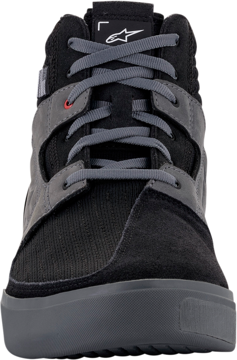 Alpinestars Primer black and gray shoes with laces, US size 10, displayed on a plain background.