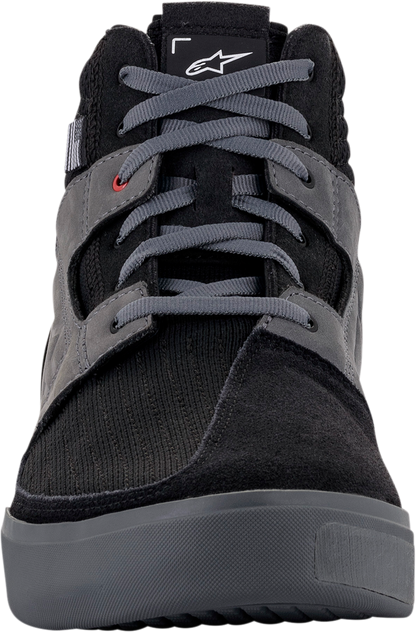 Alpinestars Primer black and gray shoes with laces, US size 10, displayed on a plain background.