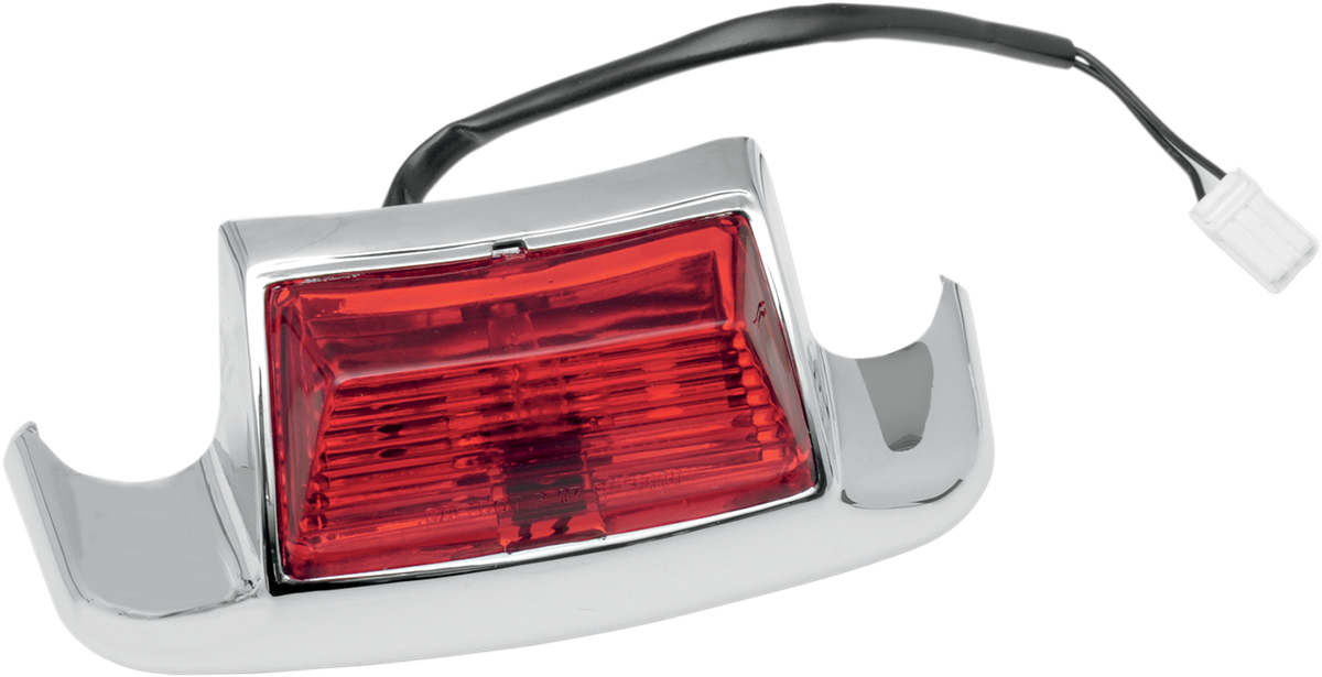 Rear DRAG SPECIALTIES Fender Tip Light F51-0642 for motorcycle, showing the black plastic housing and clear lens.