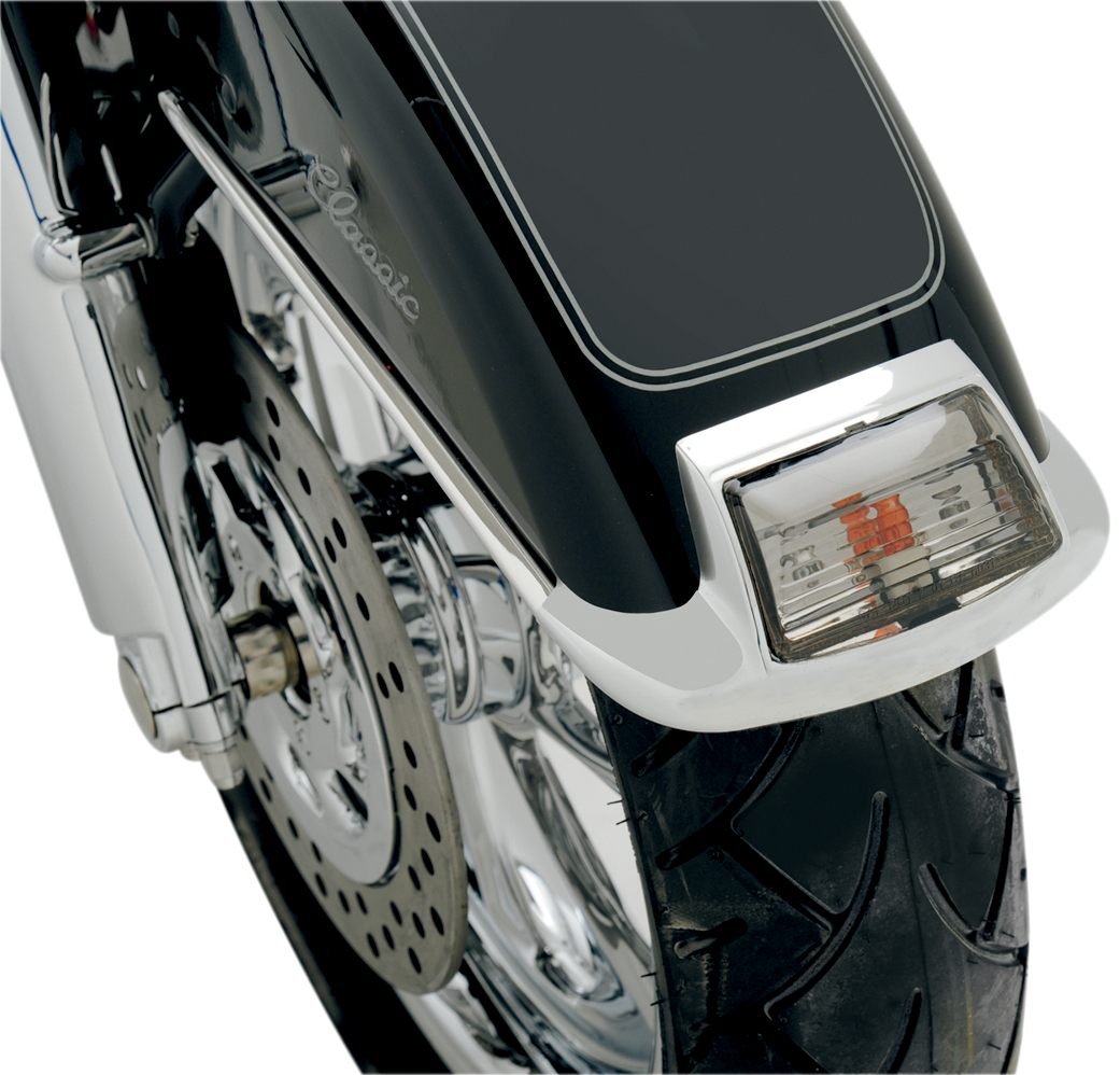 Smoke Fender Tip Light by DRAG SPECIALTIES for OEM and aftermarket motorcycles, showcasing the sleek, smoked lens design.