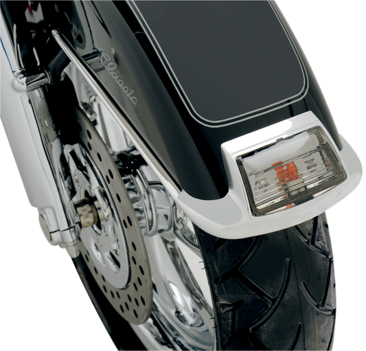 Smoke Fender Tip Light by DRAG SPECIALTIES for OEM and aftermarket motorcycles, showcasing the sleek, smoked lens design.