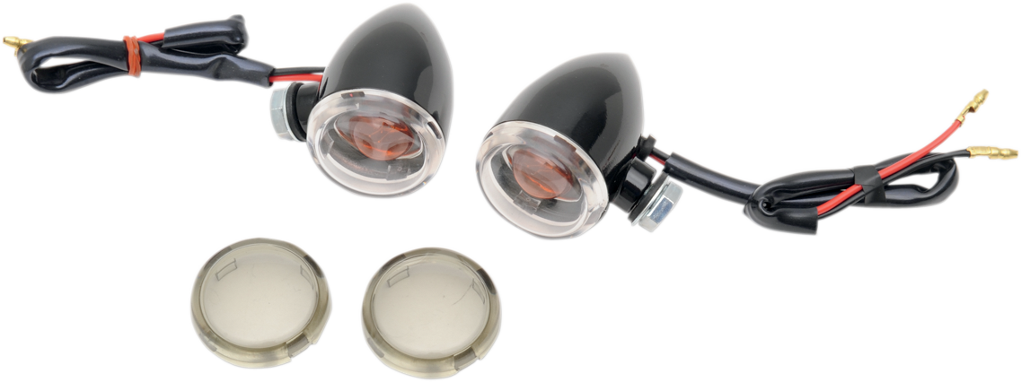 DRAG SPECIALTIES Mini-Duece Marker Light Kit with clear and smoke lenses, compact motorcycle lighting parts.