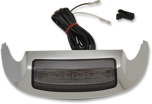 Smoke front fender tip light for Harley FLT models, compatible with 2014-2022 Drag Specialties motorcycle accessories.