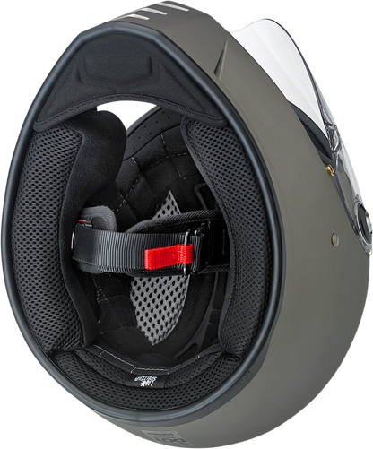 BILTWELL Lane Splitter Helmet in flat titanium color, XS size, featuring a sleek motorcycle helmet design.