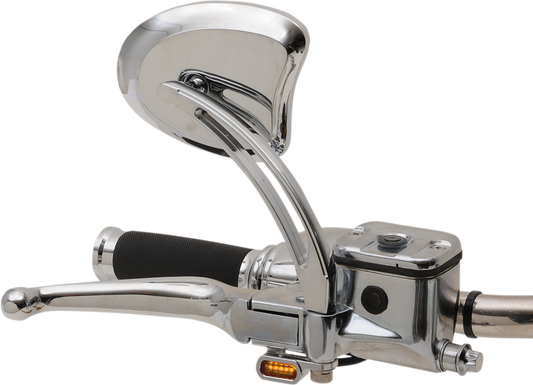 Chrome smoke LED handlebar marker lights with hydraulic clutch from DRAG SPECIALTIES, designed for motorcycle handlebars.