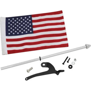 Chrome flag pole for Can-Am RT/F3, right side, by Bill's Exhausts, with a shiny chrome finish and mounting hardware visible.