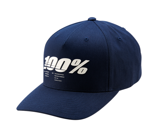 100% Staunch Snapback Hat - Navy 20072-015-01 - Howling Moto