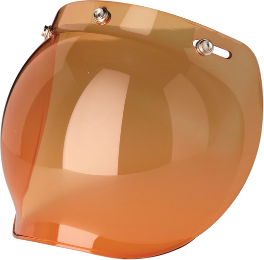 Z1R, Z1R Bubble Shield for Drifter, Jimmy, and Saturn Helmets - Amber, 3-Snap Mount
