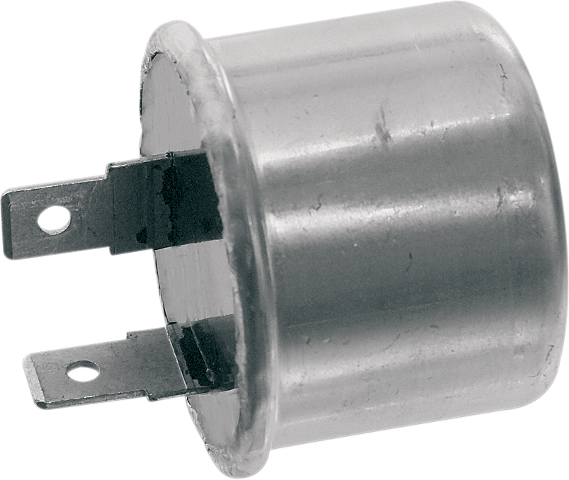 DRAG SPECIALTIES 12V hazard flasher relay MC-DRAG079, OEM replacement part, shown in close-up with electrical connectors.