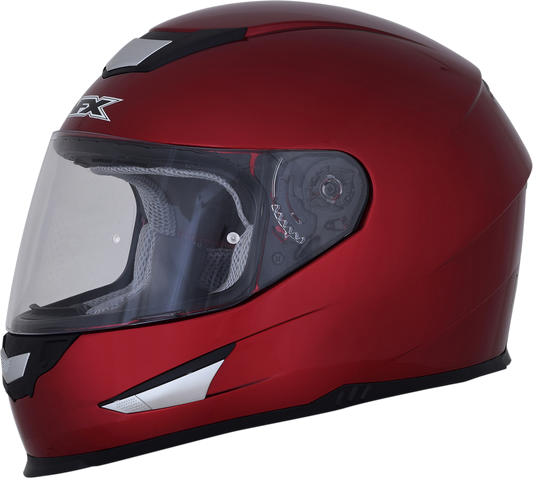 Bill's Exhausts AFX FX-99 helmet in wine red, large size, featuring a sleek design and secure fit for motorcycle riders.