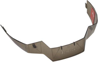 Bill's Exhausts ICON Airflite™ rear spoiler in smoke color, designed for helmet parts, with sleek aerodynamic styling.