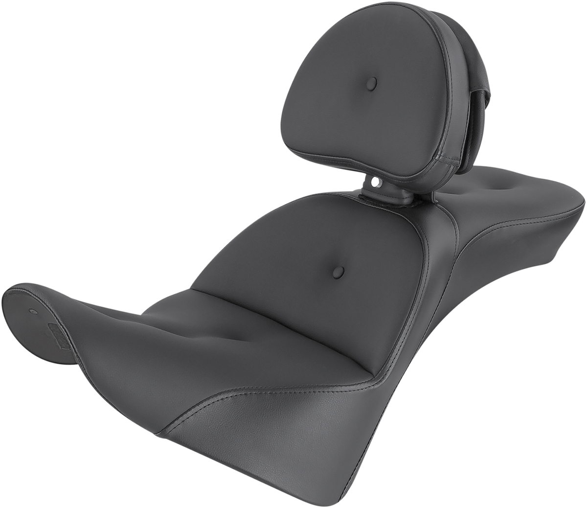 Bill's Exhausts SADDLEMEN Explorer Road Sofa Seat with backrest, designed for motorcycle comfort and style.