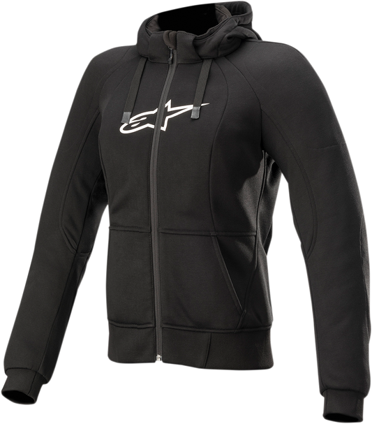 Alpinestars Stella Chrome Sport Hoodie in black, size XL, featuring a stylish design with a hood and sporty details.