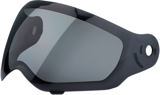Dark smoke Z1R Range Shield for Z1R motorcycle helmet, aerodynamic design with tinted visor for sun protection