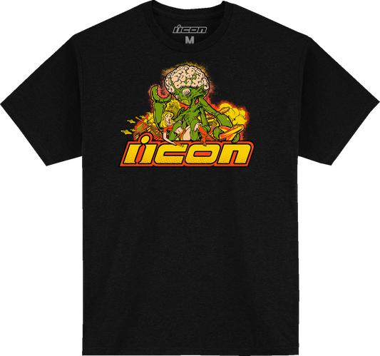 Black ICON Bugoid Blitz T-Shirt in 2XL by Bill's Exhausts, featuring a graphic design on the front.