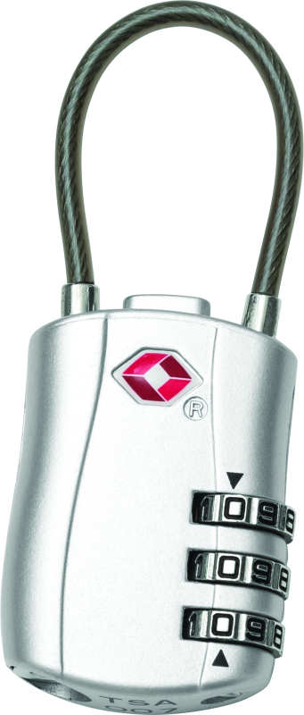 Kuryakyn TSA approved cable lock for powersports equipment, featuring an easy-to-use combination lock and durable cable.