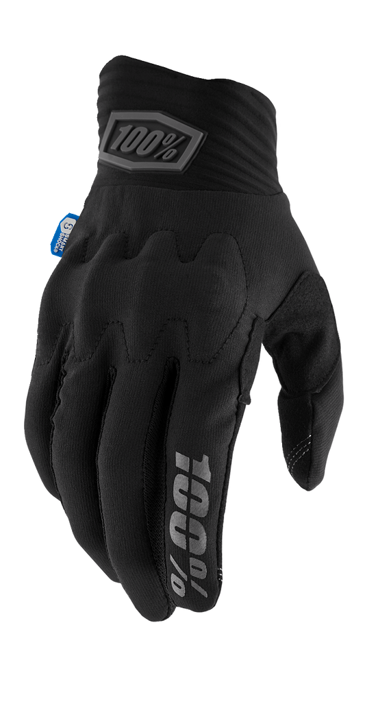 100% Cognito Smart Shock Gloves - Black - Large 10014-00032 - Howling Moto