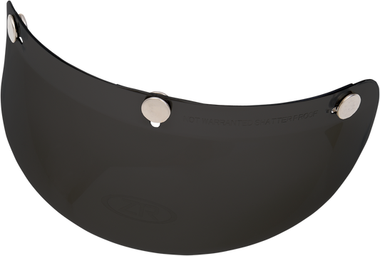 Z1R, Z1R 3-Snap Bubble Visor - Black (Part Number 0132-0558)