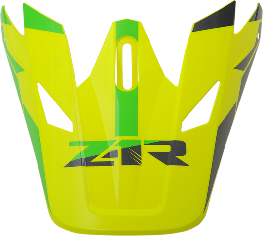 Z1R Z1R Rise Visor Kit in hi-viz yellow, motorcycle helmet accessory, with clear visibility and secure fit