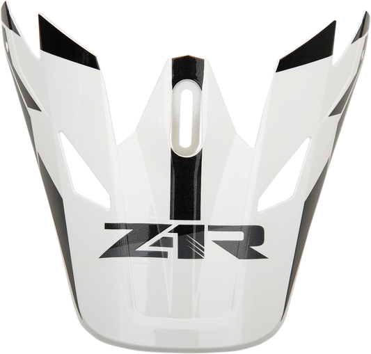 Z1R Rise visor kit in white and black for Z1R helmets, showing the clear visor and attachment components.