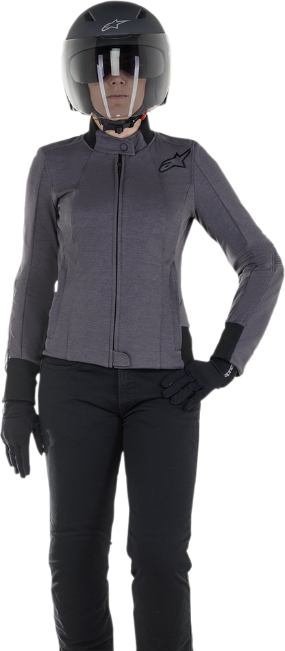 Gray Alpinestars Stella Banshee jacket in XL size, displayed on a plain background.