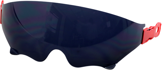 Z1R Saturn SV Sun Visor in smoke color for Z1R Saturn helmets, front view showing tinted visor for sun protection.