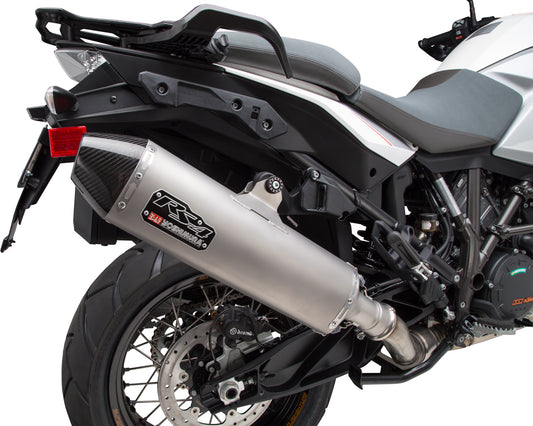 YOSHIMURA RS-4 Street Slip-On Exhaust System with polished stainless steel finish and sleek design for motorcycles.