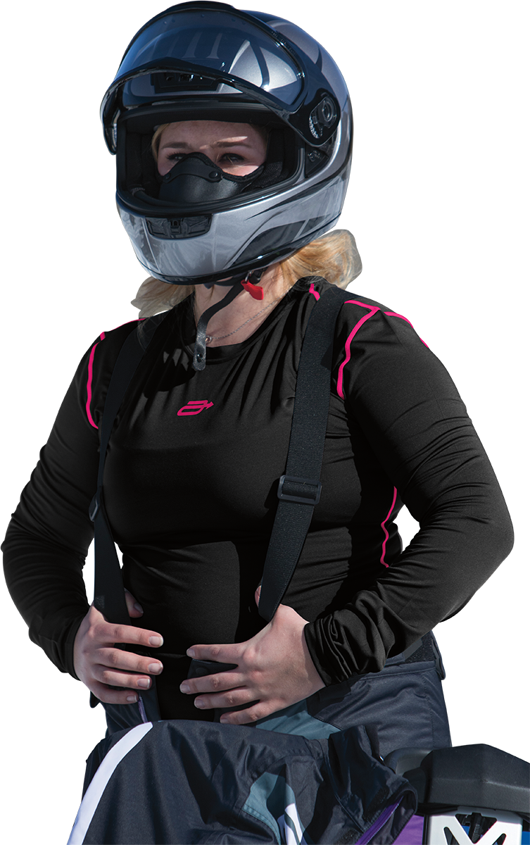 ARCTIVA Women's Regulator Shirt in black, size large, made of technical fabric for outdoor sports and active wear.