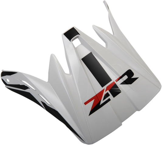 Z1R Child Rise Visor Kit in red with clear visor, designed for Z1R motorcycle helmets, part number 0132-1239.