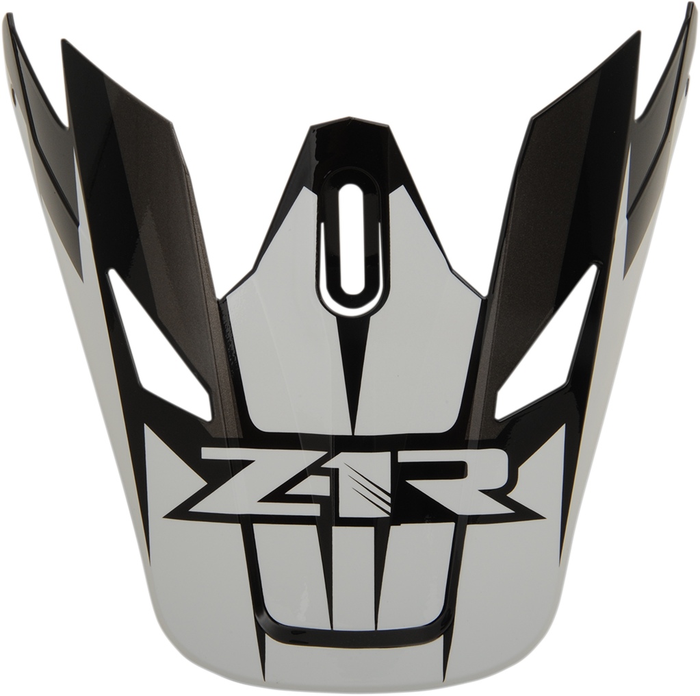 Z1R Rise Visor Kit in black and white for Z1R Rise helmets, part #0132-1245, showing the clear visor and mounting hardware.
