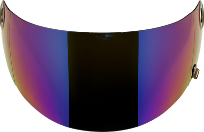 BILTWELL Gringo S Gen 2 helmet shield in flat rainbow mirror finish, compatible with BILTWELL motorcycle helmets.