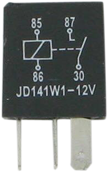 DRAG SPECIALTIES MC-DRAG086 relay switch for Harley Davidson motorcycle starter replacement, shown in black with connectors.